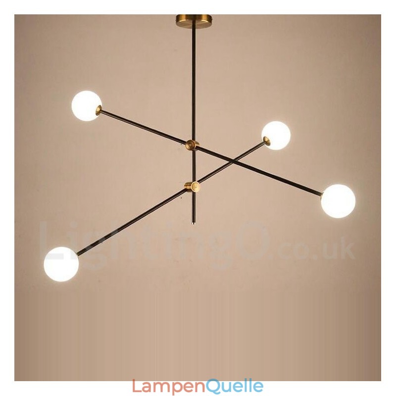 Moderne zeitgenössische 4-Licht 2-Tier Kronleuchter Licht
