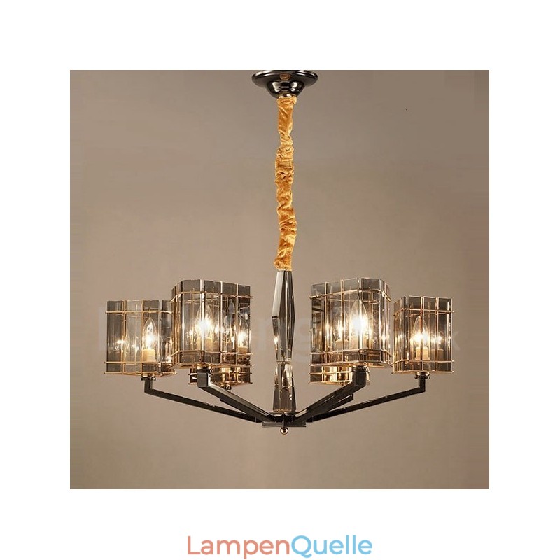 6-flammiger moderner zeitgenössischer einstufiger Kronleuchter