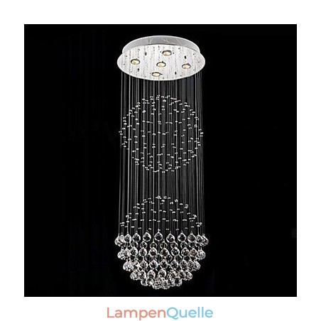 Pendelleuchte Moderner Kristall-Kronleuchter 5 Lichter Silber Canpoy Klare Kristallkugel Deckenleuchten Pendelleuchte Moderner Kristall-Kronleuchter 5 Lichter Silber Canpoy Klare Kristallkugel Deckenleuchten
