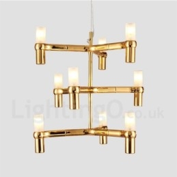 9 Licht 3 Tier Moderne zeitgenössische Kronleuchter Lampe Licht