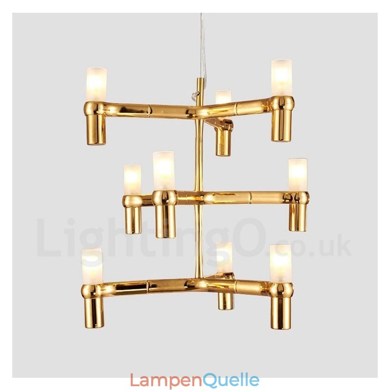 9 Licht 3 Tier Moderne zeitgenössische Kronleuchter Lampe Licht