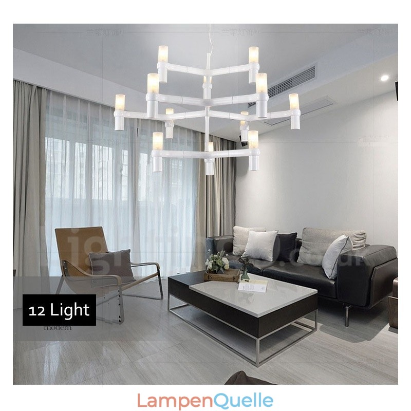 12 Licht 3 Tier Moderne zeitgenössische Kronleuchter Lampe Licht
