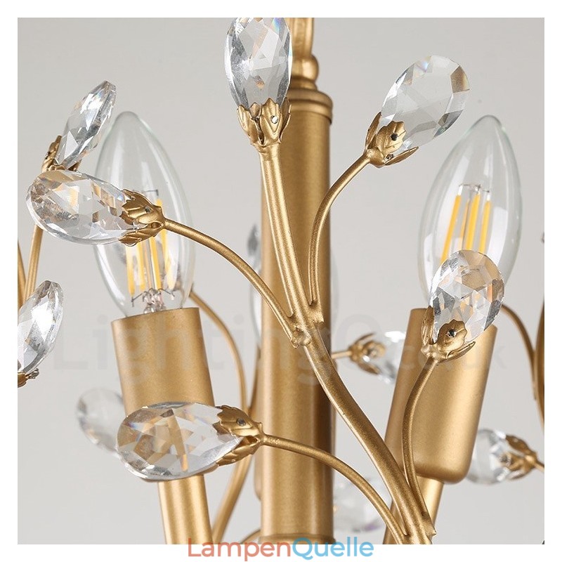 60 cm Höhe 45 cm Breite Moderne zeitgenössische 7 Licht Kronleuchter Lampe Licht
