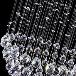 Pendelleuchte Moderner Kristall-Kronleuchter 5 Lichter Silber Canpoy Klare Kristallkugel Deckenleuchten