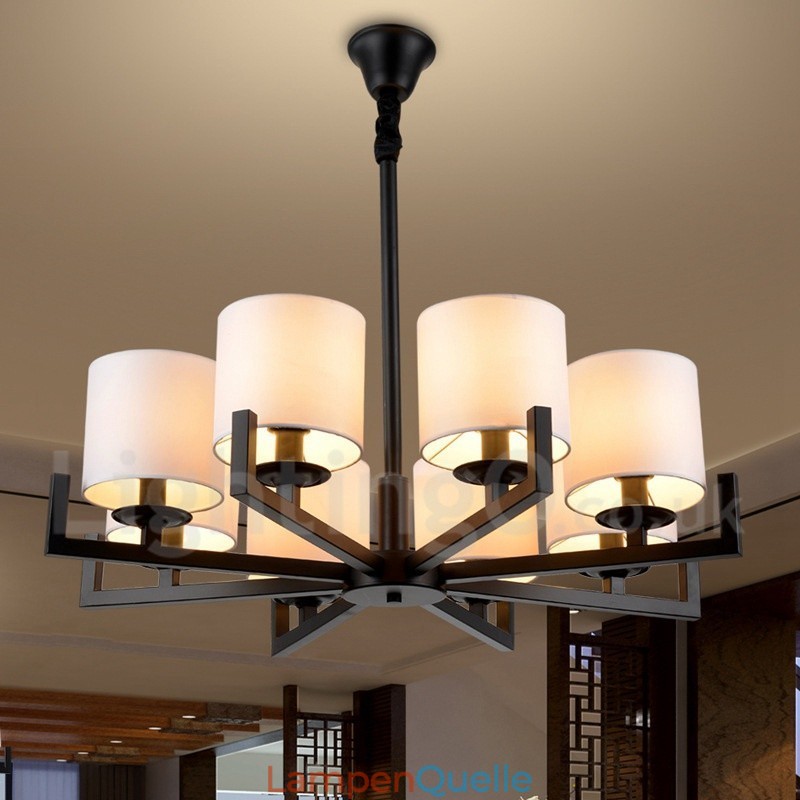Moderne zeitgenössische 8 Licht Single Tier Kronleuchter Lampe Licht
