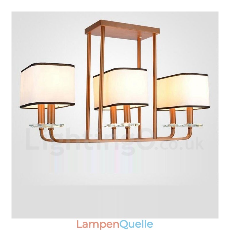 Moderne zeitgenössische 6 Licht Single Tier Kronleuchter Lampe Licht