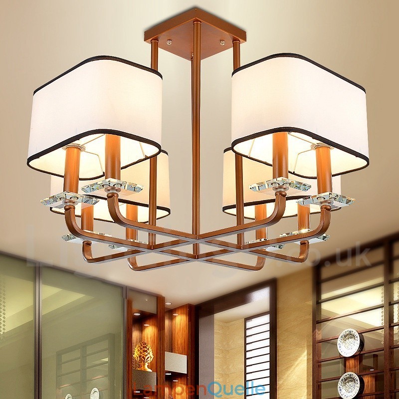 Moderne zeitgenössische 8 Licht Single Tier Kronleuchter Lampe Licht