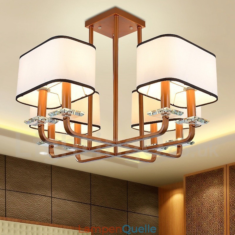 Moderne zeitgenössische 8 Licht Single Tier Kronleuchter Lampe Licht