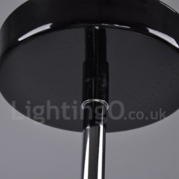 Schwarzes Retro Vintage Metall 8 Licht Single Tier Kronleuchter Licht