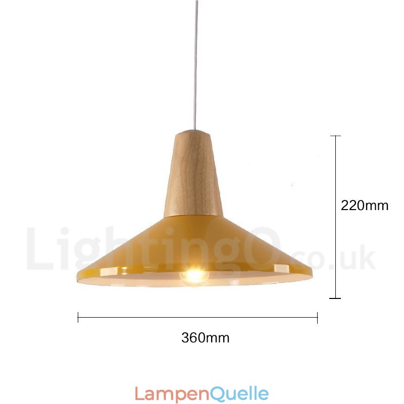 1 Licht Moderne zeitgenössische Holz Pendelleuchte
