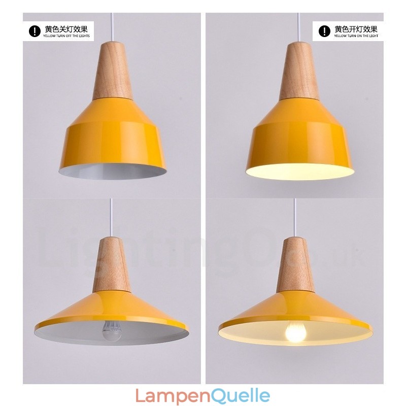 1 Licht Moderne zeitgenössische Holz Pendelleuchte