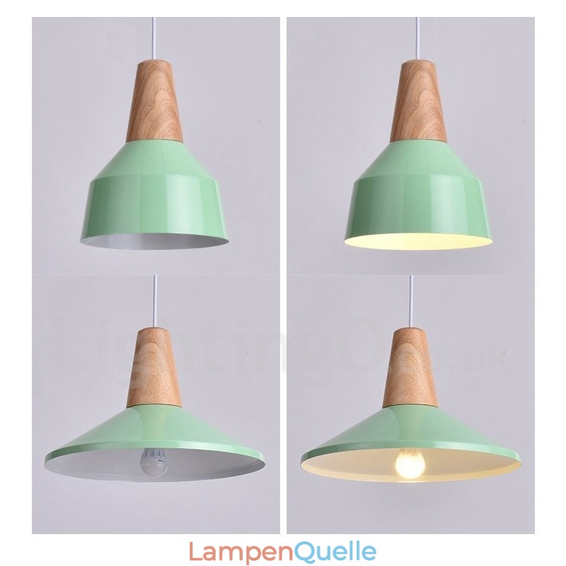 1 Licht Moderne zeitgenössische Holz Pendelleuchte