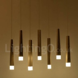 1 Licht Moderne zeitgenössische Holz Pendelleuchte
