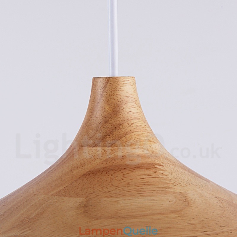 1 Licht Moderne zeitgenössische Holz Pendelleuchte