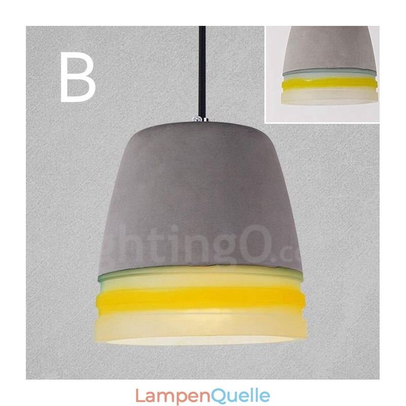 1-flammige Vintage-Beton-Pendelleuchte