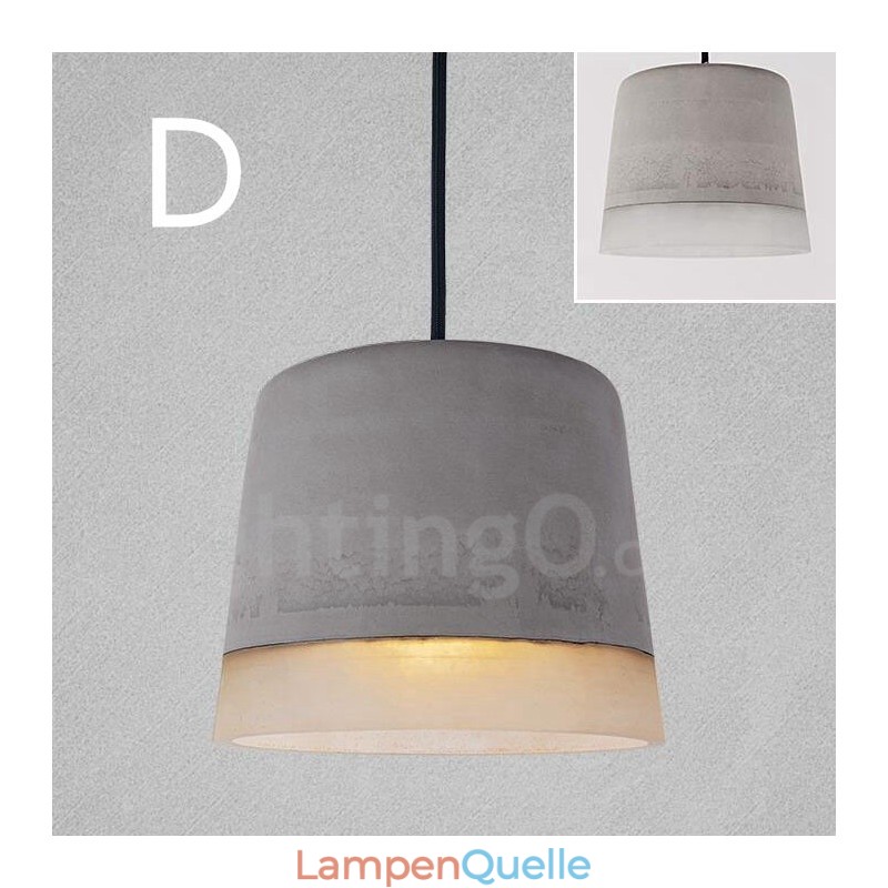 1-flammige Vintage-Beton-Pendelleuchte