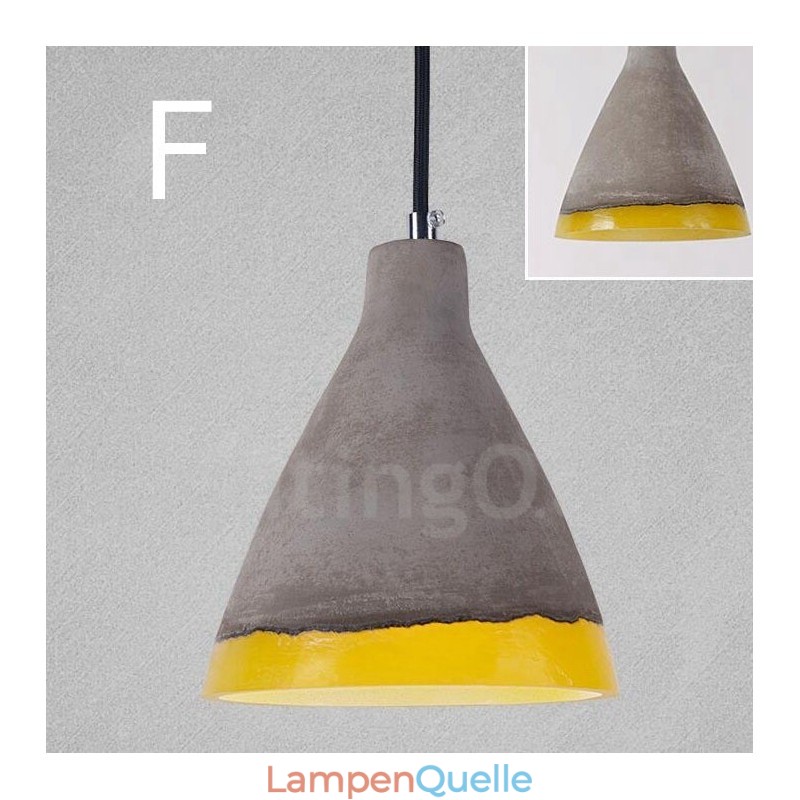 1-flammige Vintage-Beton-Pendelleuchte
