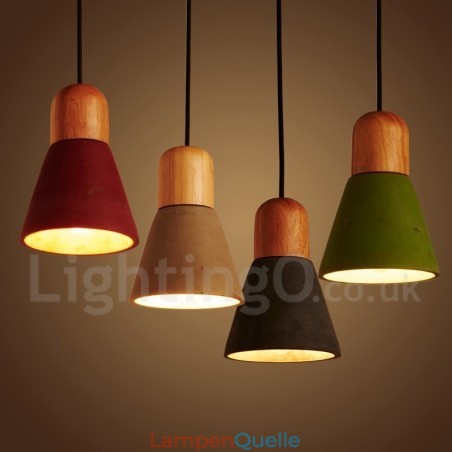 Moderne zeitgenössische Holz Multi Farben Concrte Pendelleuchte Moderne zeitgenössische Holz Multi Farben Concrte Pendelleuchte