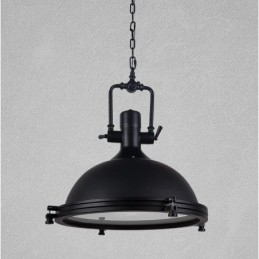 Schwarze Vintage-Pendelleuchte aus Metall