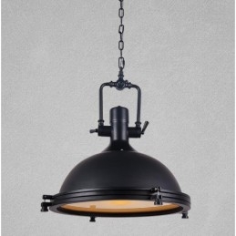 Schwarze Vintage-Pendelleuchte aus Metall