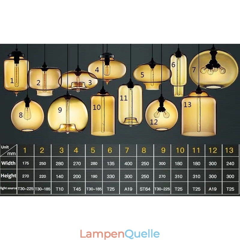 Moderne zeitgenössische mehrfarbige 1-flammige Pendelleuchte aus Glas