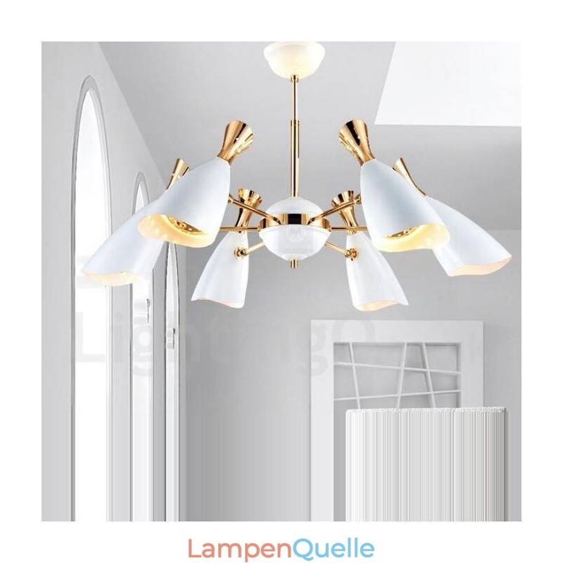 Moderne zeitgenössische 6-Licht-Kronleuchterlampe