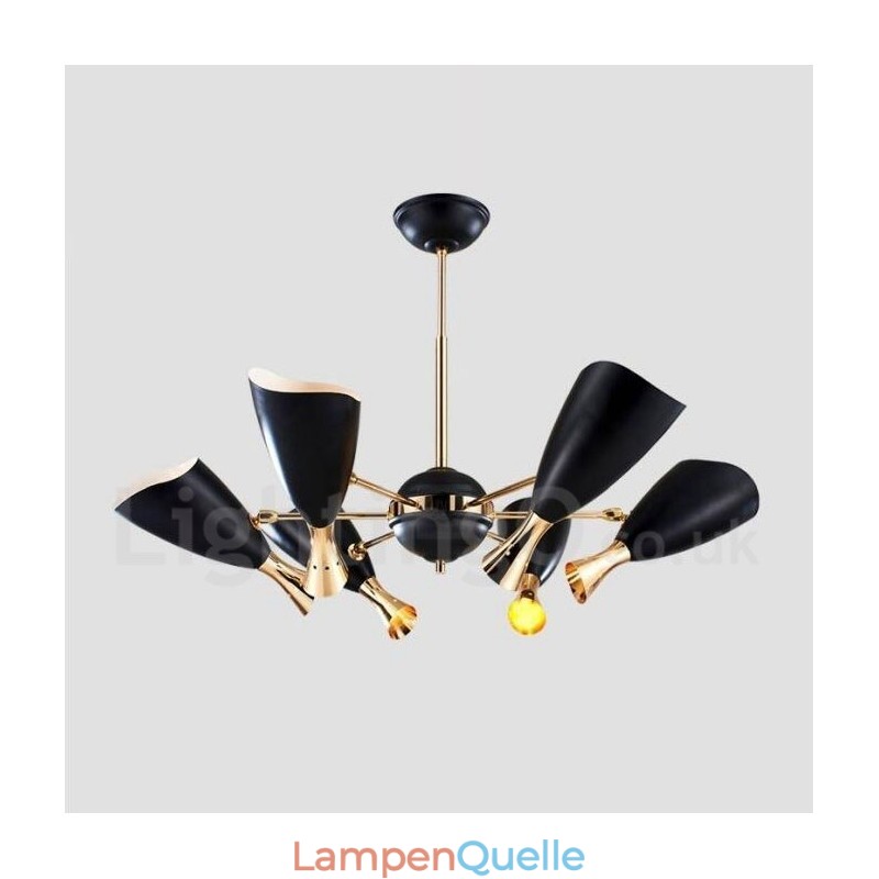 Moderne zeitgenössische 6-Licht-Kronleuchterlampe