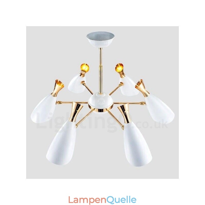 Moderne zeitgenössische 6-Licht-Kronleuchterlampe