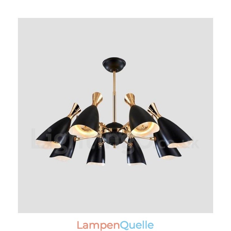 Moderne zeitgenössische 8-Licht-Kronleuchterlampe