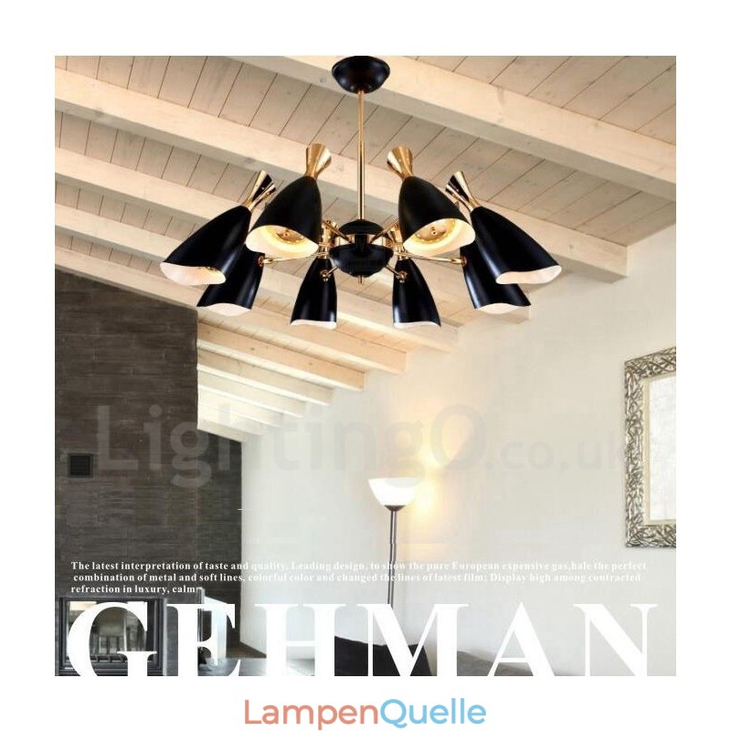 Moderne zeitgenössische 8-Licht-Kronleuchterlampe