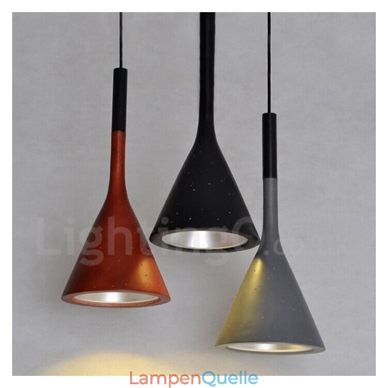 1-flammige Vintage-Beton-Pendelleuchte