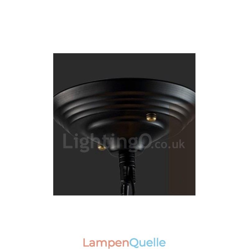 6-flammige Pendelleuchte im Vintage-Stil aus Metall