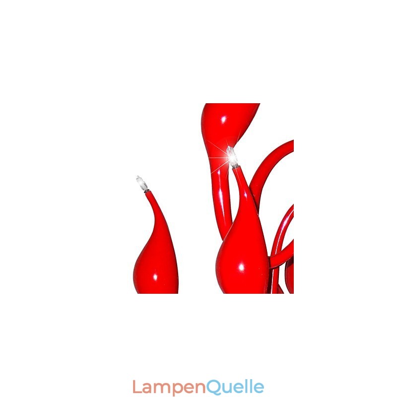 Moderne Kronleuchter Licht 24 Lichter G4 Rot Malerei