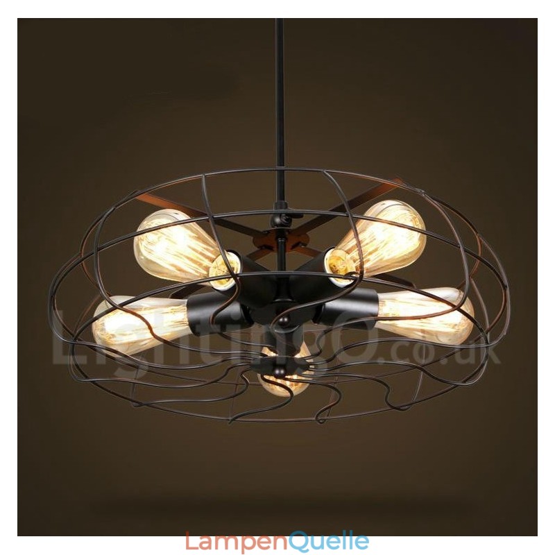 Retro Vintage 5-flammige Pendelleuchte