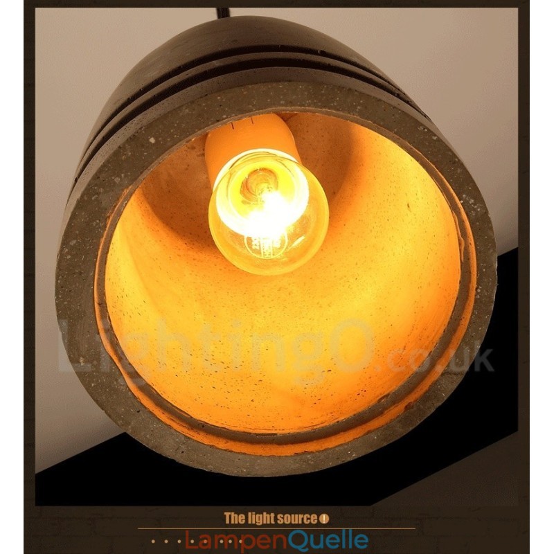 Retro Vintage Beton Pendelleuchte