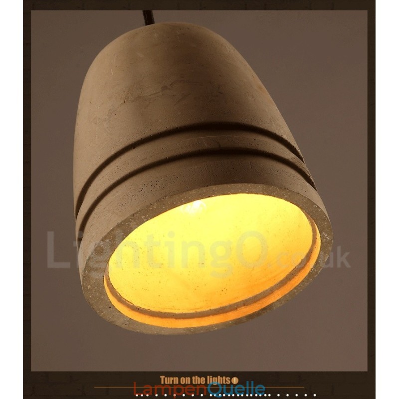Retro Vintage Beton Pendelleuchte