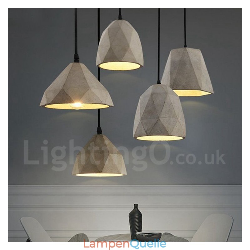 Vintage Beton Pendelleuchte mit 1 Licht