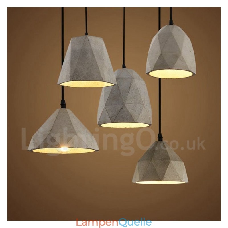 Vintage Beton Pendelleuchte mit 1 Licht
