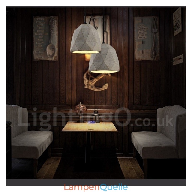 Vintage Beton Pendelleuchte mit 1 Licht