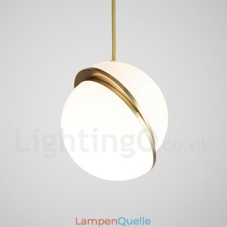 Moderne zeitgenössische Kupfer-Pendelleuchte mit Glasschirm Moderne zeitgenössische Kupfer-Pendelleuchte mit Glasschirm