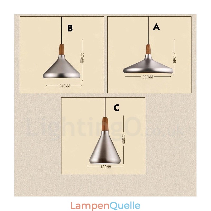 Moderne zeitgenössische Pendelleuchte aus Metall mit 1 Licht