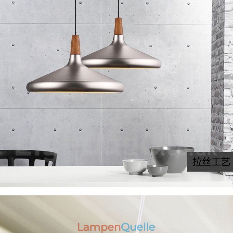 Moderne zeitgenössische Pendelleuchte aus Metall mit 1 Licht