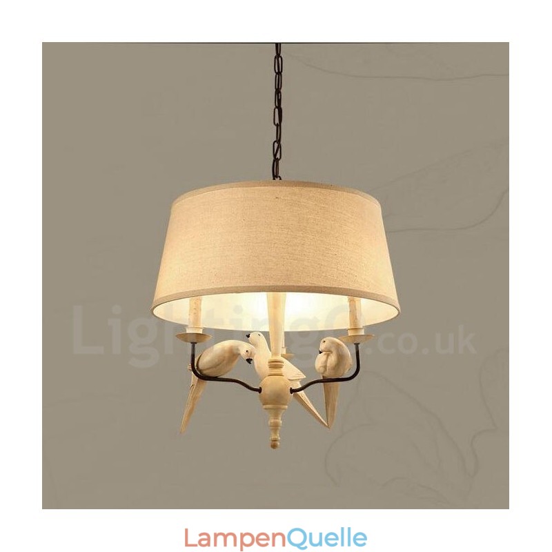 Rustikale Lodge Vintage-Pendelleuchte mit 3 Lichtern
