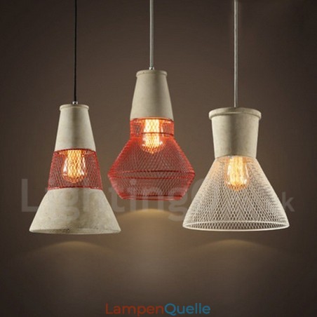 1-flammige rustikale Lodge-Pendelleuchte aus Metallbeton 1-flammige rustikale Lodge-Pendelleuchte aus Metallbeton