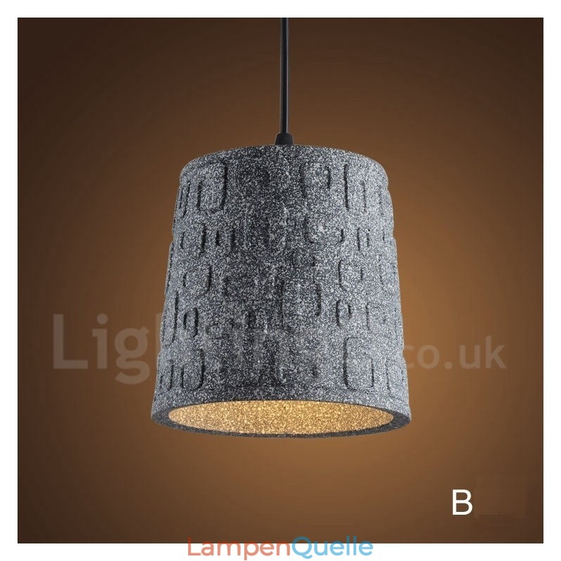 Retro Vintage Beton 1 Licht Pendelleuchte