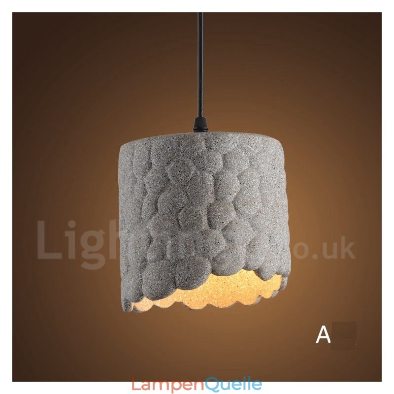 Retro Vintage Beton 1 Licht Pendelleuchte