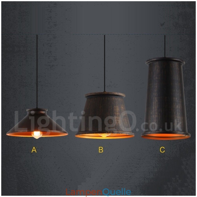 Retro Vintage 1 Licht Metall Pendelleuchte