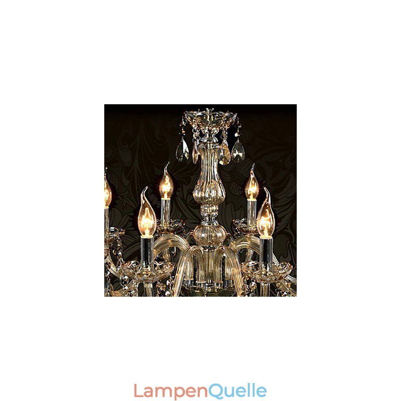 8 Lichter Luxus Kristall Kronleuchter Cognac Farbe K9 Kristall Kronleuchter
