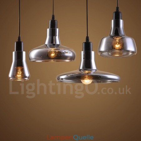 Retro Vintage 1-flammige Pendelleuchte mit Glasschirm Retro Vintage 1-flammige Pendelleuchte mit Glasschirm