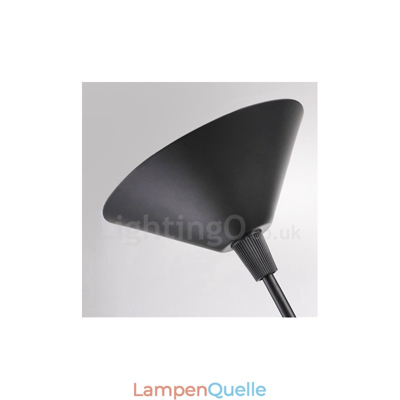 Schwarzes Metall Hutform 1 Licht Retro Vintage Pendelleuchte